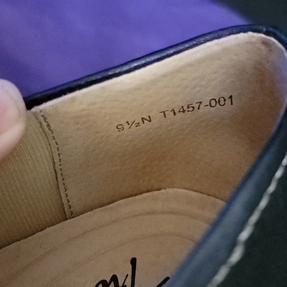 COPY - Trotters Black Leather Wedge